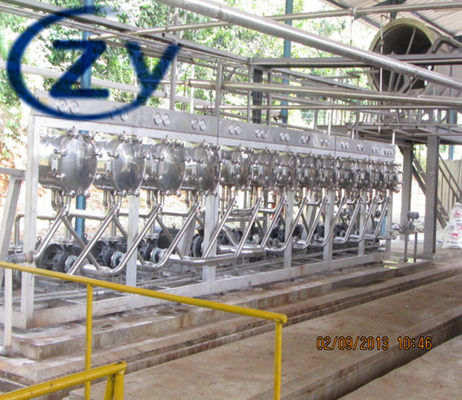 Эффективная картофельная перерабатывающая машина Мультициклон 10-50 т/ч Мощность Сливерный белый